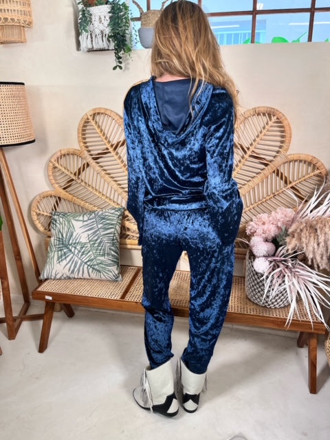 Electric Blue Velour jumpsuit