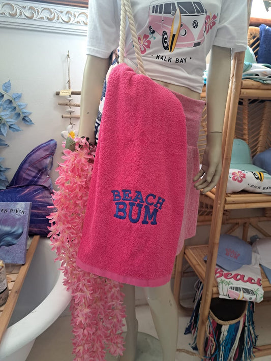 Pink Beach Bum Towel