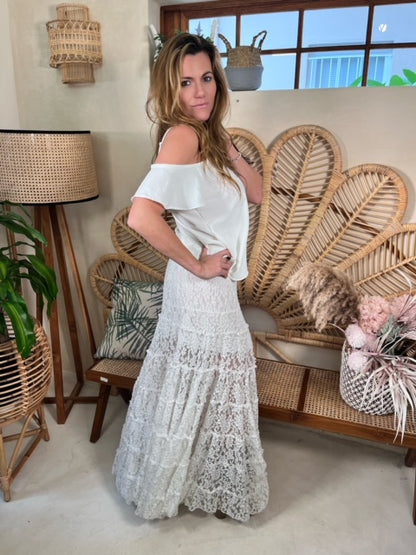 White lace Gypsy skirt