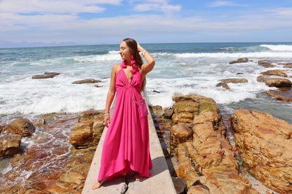 Hot Pink Halter dress