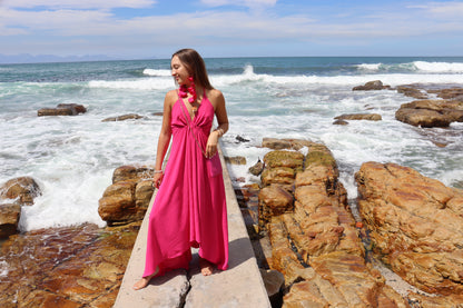 Hot Pink Halter dress