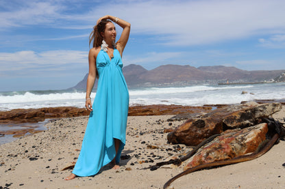 Turquois Halter Dress