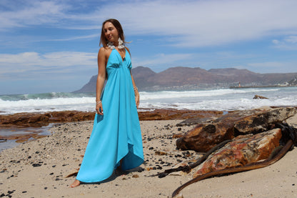 Turquois Halter Dress