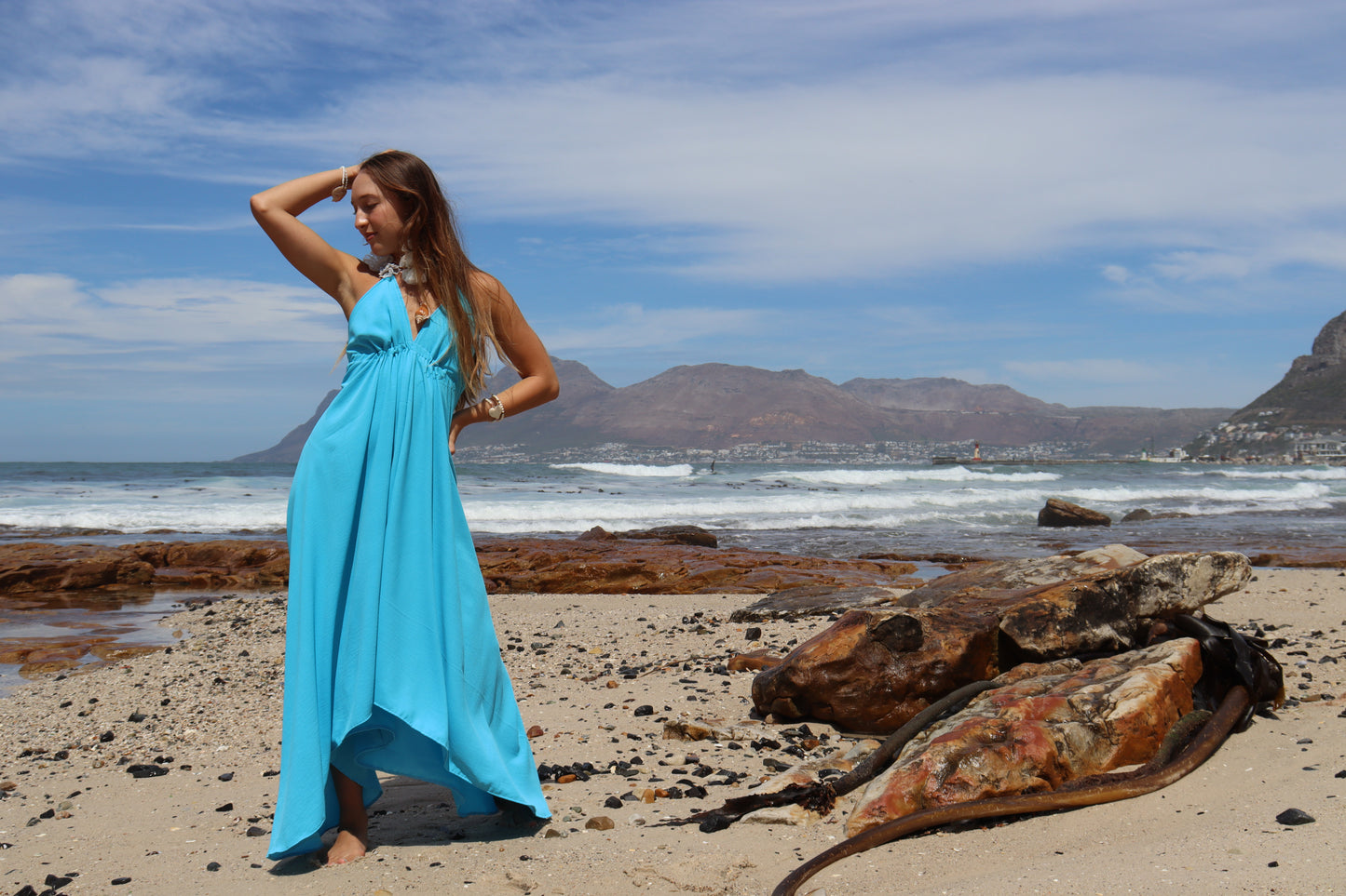 Turquois Halter Dress