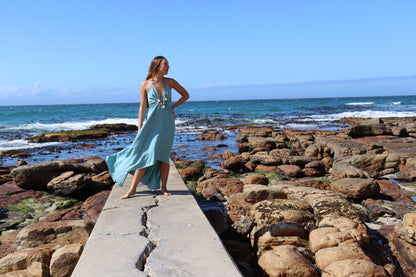 Light Blue Halter Dress