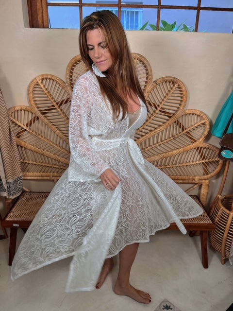 White lace Gypsy Dress